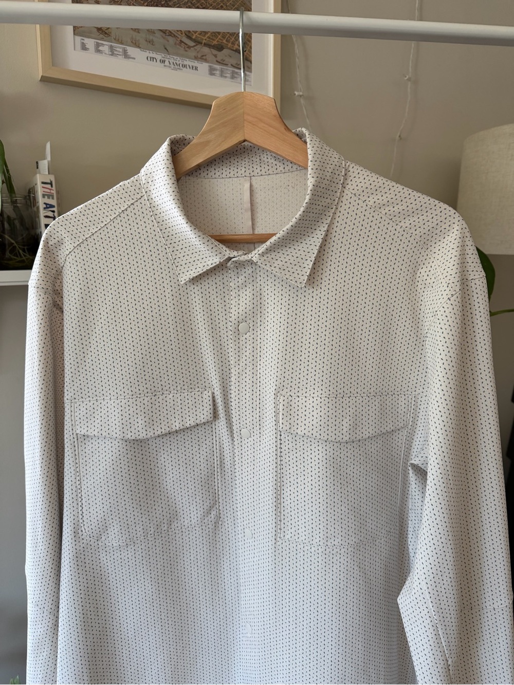 Lululemon Mens Airing Easy Stretchy Double Front Pockets Shirt Jacket
